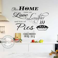 Did you scroll all this way to get facts about kitchen wall stickers? Funny Kitchen Wall Stickers This Home Runs On Love Laughter Pies Fun Family Wall Sticker Quote Home Decor Decal