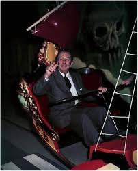Walt Disney On The Peter Pan Ride At Disneyland In 1955 You Would Sail Off Into The Ride In Your Very Own Jolly Rog Disney Rides Retro Disney Walt Disney