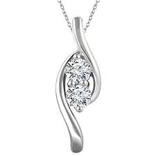 45ct Forever Us Two Stone Diamond Pendant 10k White Gold Amp 18 Quot Chain Diamond Pendant Beautiful Jewelry Stone Pendants