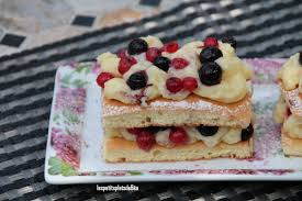 Millefeuille Creme Patissiere Myrtilles Et Groseilles Les Petits Plats De Bea Patissiere Myrtille Creme Patissiere