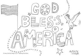 God Bless America Colouring Page Coloring Pages God Bless America Business For Kids