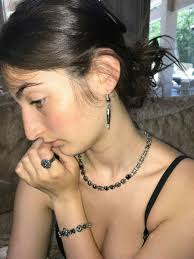 MARIANA SWAROVSKI CRYSTAL BRACELET SILVER PL BLACK VELVET BLACK PINK GREY