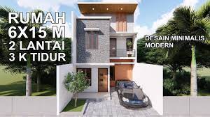 Meskipun setiap ukuran ruang sedikit lebih lapang, anda tetap harus cermat. Rumah 6x15 M 2 Lantai 3 Kamar Tidur Youtube