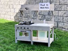 In its purest form, a mud kitchen is an outdoor setup for children to pretend to prepare and cook food using any combination of mud, sand and water. Mud Kitchen Ana White