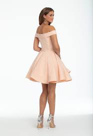 Off Shoulder Cuff Crepe Dress Dresses Crepe Dress Short Cocktail Dress