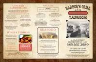 Menu — Barber's Grill and Tap Room