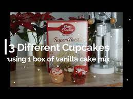 How to make cupcakes with cake mix. How To Make 3 Different Cupcakes Using 1 Box Of Vanilla Cake Mix Youtube