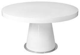 This beautiful contemporary round kitchen dining table will look stunning in any modern kitchen or dining area. Dante Round Dining Table White Contemporary Dining Tables By Pangea Home Houzz
