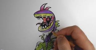 How To Draw Chomper Plants Vs Zombies Garden Warfare Mr Cute Cartoon Drawing Club Cute Cartoon Drawings Cartoon Drawings Plants Vs Zombies