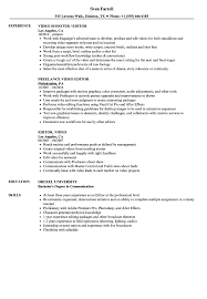 Get started on your video editor cover letter by using our example for inspiration. Editor Video Resume Samples Velvet Jobs