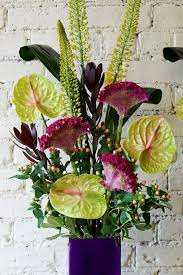 Reidsflorists Celosia Anthurium Corporateflowers Anthurium Arrangement Corporate Flowers Flower Arrangements