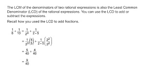When adding or subtracting two or more rational expressions with common de. Algebra 2 8 5 Complete Lesson Adding And Subtracting Rational Expressions Matthew Richardson Library Formative