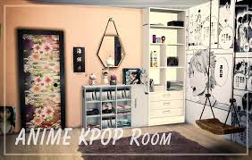 Lisisims4 Anime Kpop Room Speed Build Sims 4 Sims 4 Anime Sims 4 Cc Furniture Sims 4 Bedroom