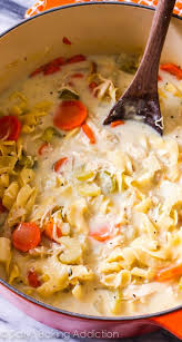 Easy chinese chicken noodle soup with homemade chicken stock is a comforting warm noodle soup with the most original. Only 200 Calories In This Hearty Comforting Soup Creamy Chicken Noodle Soup Is My Favorite Comfort Soup Creamy Chicken Noodle Soup Recipes