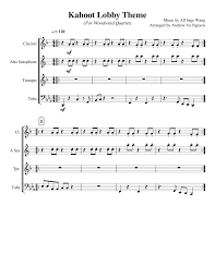 See also for flute, piano (arr), for recorder, piano, scores featuring the flute, for flute, continuo, for flute, orchestra. Kahoot Lobby Theme Sheet Music For Flute Clarinet In B Flat Oboe Bassoon Woodwind Quartet Musescore Com