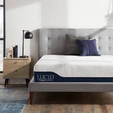 Lucid Comfort Collection 12 In King Gel And Aloe Vera Hybrid Memory Foam Mattress Lucc12kk38gh The Home Depot In 2020 Memory Foam Mattress Mattress Sizes Foam Mattress