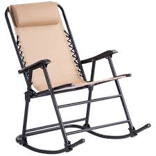 Costway folding zero gravity rocking chair rocker porch outdoor patio headrest blue. Folding Outdoor Rocking Chairs Walmart Com