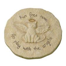 Grasslands Road Beloved Run Free Now Cat With Halo Remembrance Stepping Stone Plaque Http Www Amazon Com Dp B0 Cat Memorial Stones Angel Cat Pet Memorials