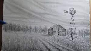 Disegno di paesaggio con montagna da colorare disegni da. Foglio Bianco Ruvido Disegno Di Un Mulino Chiaro Scuro A Matita Disegni A Matita Tutorial Per Disegnare Fiori Disegni