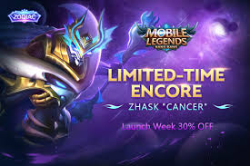 Skin will be available on june 20, 2019 replacing selena's zodiac gemini shadow. Zhask Cancer Is Back For Mobile Legends Bang Bang Facebook