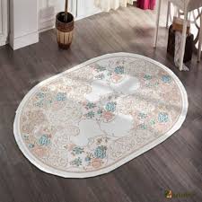 Bahariye Oval Hali 75x150 Ruby Ha9677 Krem Pembe Ev Dekoru Halilar Tasarim
