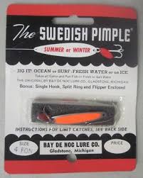 Vintage Bay De Noc Lure Co Swedish Pimple Coho Laker Taker