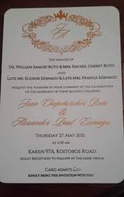 Ruto's daughter, june, to wed tomorrow the standard. Y3o0z Bcgeoplm