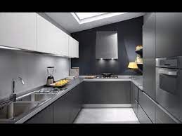 Simple white cabinets with one area of grey keeps this kitchen feeling modern and funky. Grey Modern Kitchen Design Youtube