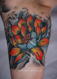 Maybe you would like to learn more about one of these? Cool Japanese Lotus Flower Tattoo Design For Bicep