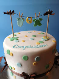 One thing about clothesline baby shower ideas is that they are not only cute and lots of fun, but they help out with one of the most expensive parts of baby's first year, buying baby clothes and crib shoes. Clothesline Baby Shower Cake Baby Shower Cakes Clothesline Baby Shower Cake Cool Cake Designs