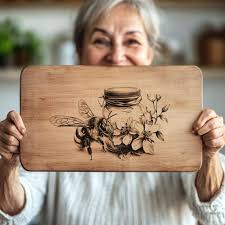 Charcuterie Board Laser Engraving File, Bee and Honey Jar
