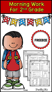 Morning Work For Second Grade Freebie Spiral Review Of Math And Language Arts Second Grade Freebies Second Grade Teacher Morning Work