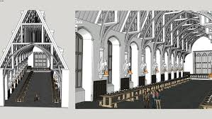 Today i showcase my design for the great hall as well as a tutorial! Harry Potter Great Hall Hogwarts Poudlard Part 1 General View Jpeg Imported 3d Warehouse