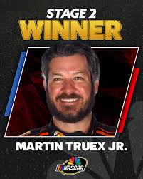 Stage winner: MTJ. Martin Truex Jr. finishes ahead of Josh Berry. #NASCAR