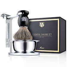 Miusco Men S Shaving Gift Sets Of 5 Sterilized Pure Badger Hair Shaving Brush Stainless Steel Shaving Stand Soap Bowl Safety Razor And 10 Blades Walmart In 2021 Shaving Gift Set