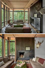 Maybe you would like to learn more about one of these? This Cozy House In The Forest Was Designed For Relaxing Weekends Industrial Living Room Design Fireplace Surrounds Cozy House