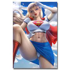 Supergirl Cartoon Poster Hot Girl Wall Art Manga Picture Print Room Decor  24x36 | eBay