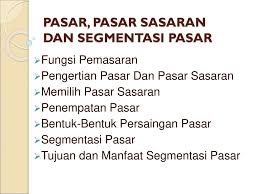 Dalam ilmu ekonomi sendiri, segmentasi pasar berada dalam posisi sentral yang ikut menentukan keberhasilan sebuah usaha. Pasar Pasar Sasaran Dan Segmentasi Pasar Ppt Download