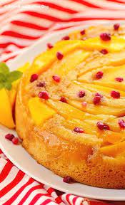 Sunshiny Mango Upside Down Cake Recipe Mango Upside Down Cake Mango Dessert Upside Down Cake