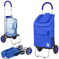 Most wheels have sealed precision bearings & include one. Dbest Products Trolley Dolly Blue Foldable Shopping Cart For Groceries With Wheels And Removable Bag And Rolling Personal Handtruck Standard Pricepulse