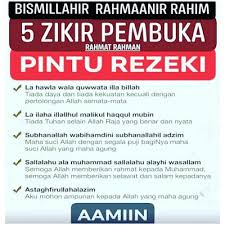 7 zikir pembuka rezeki amalan rasulullah yang paling mustajab. 5 Zikir Pembuka Pintu Rezeki