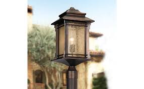 The classic lamp post is well recognized as an established form of exterior lighting. Hickory Point Rustic Outdoor Post Light Walnut Bronze Vintage 21 1 2 Frosted Cream Glass Lantern For Exterior Garden Yard Franklin Iron Works Amazon Com