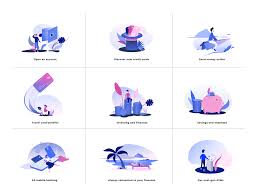 Digital Banking Illustration Illustrations On Ui8 Bank Branding Infographic Illustration Branding