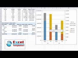 26 How To Create An Excel Stacked Column Pivot Chart With A Secondary Axis Youtube Excel Chart Microsoft Excel