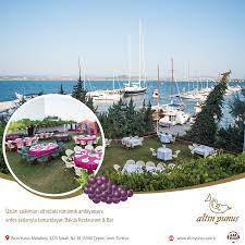 uzum salkimlari altindaki romantik ambiyansini enfes tatlariyla tamamlayan bakus restaurant bar sizi muhtesem bir aksama davet ed bar romantik