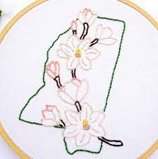 Mississippi Flower Hand Embroidery Pattern Magnolia Wandering Threads Embroidery Hand Embroidery Pattern Embroidery Patterns Embroidery Stitches Tutorial