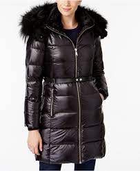 Andrew Marc Fox And Rabbit Fur Trim Down Puffer Coat Macys Puffer Coat Down Puffer Coat Fox Coat