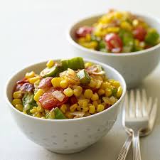 Okra Corn And Tomato Saute Recipes Ww Usa Recipe Fresh Spinach Recipes Recipes Sauteed Okra