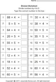 Fun Math Worksheets For 4th Grade Division Worksheets Divide Numbers By 4 To 5 Free Printable Math Worksheets Division Worksheets Fun Math Worksheets