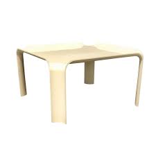 Hearth porch and home white hardwood side table painted (6) adirondack white square recycled plastic outdoor side table. 1967 Pierre Paulin Early More Elegant Side Table Model 877 In Offwhite Godrie Eu